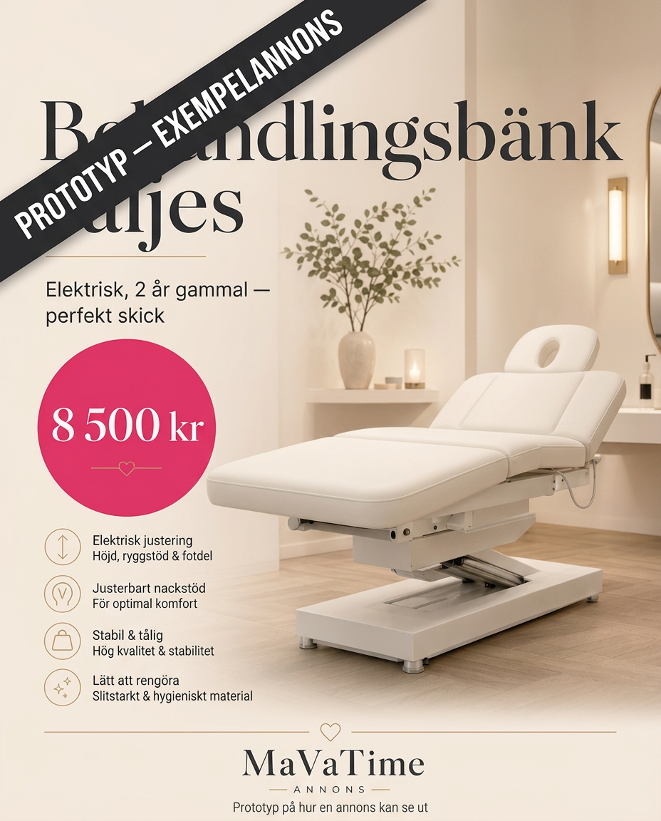 Behandlingsbänk säljes